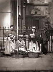 Covent Garden Flower Woman, från "Street Life in London", av J. Thomson och Adolphe Smith
