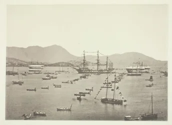 Hamnen, Hong-Kong, ca. 1868.