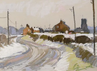 Vinterlandskap (pastell)