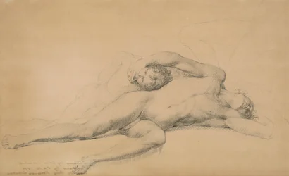 Studie för The Death of General Montgomery in the Attack on Quebec, 31 december 1775