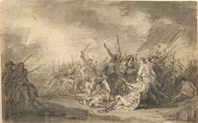 Studie för The Death of General Warren i slaget vid Bunker