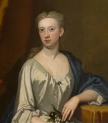Porträtt av Lady Ann Newport, Lady Bridgeman (1690-1752), ca 1714-39 (olja på duk)