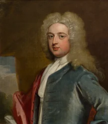Porträtt av Sir Orlando Bridgeman, 4:e Bt (1695-1764), c.1715-39 (olja på duk)