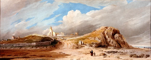 Holy Island (akvarell på papper (upplagd))