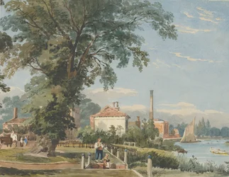 På Themsen vid Hammersmith, ca. 1836.