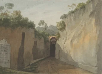 Ingången till grottan av Posillipo, Neapel, 1778-79.