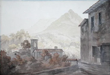 Luganosjön (akvarell på papper)