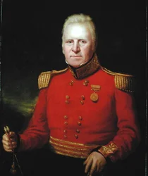 Porträtt av Sir David Baird (1757-1829) bär den ärade Ostindiska kompaniets guldmedalj från den egyptiska kampanjen 1801 (olja på duk)