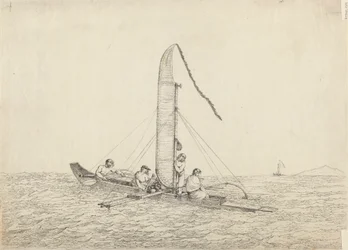 En segelkanot av Otaheite