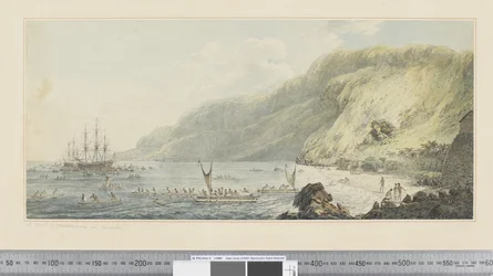 F.39 A View of Karakakooa, i Owyhee, ca 1783-84 (akvarell)