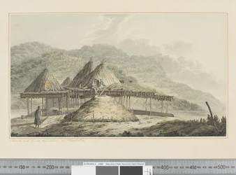 F.42 Sommar- och vinterboende i Kamschatka, ca 1783-84 (akvarell)