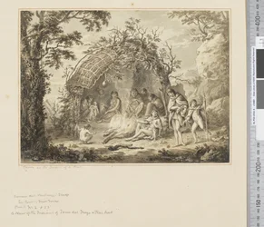 F.43 Natives in the Interior of a Hut, c.1783-84 (akvarell)