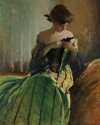 Studie i svart och grönt, 1906.