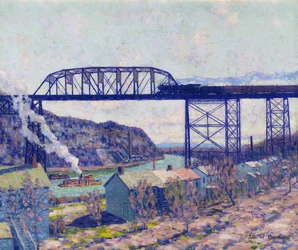 On the Rondout (olja på duk)