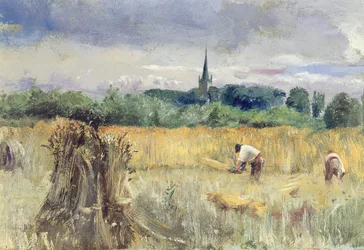 Harvest Field, Stratford-upon-Avon (olja på duk)