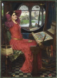 ”Jag är halvtrött på skuggorna”, sade damen från Shalott, 1915