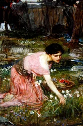 Maidens Picking Flowers by a Stream, ca 1911 (olja på duk)