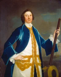 Oidentifierad brittisk flottofficer, ca. 1745.