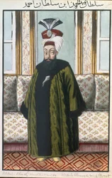 Abdul Hamid I (1725–89) Sultan 1774–89, från ”En serie porträtt av Turkiets kejsare”