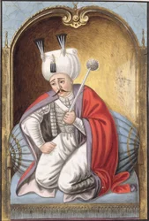 Selim I (1466–1520), kallad ”Yavuz”, den grymme, sultan 1512–1520, från ”En serie porträtt av Turkiets kejsare”.