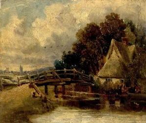 På Stour nära East Bergholt, Suffolk