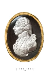 Amiral Lord Nelson guldring, ca 1820 (guld och sulfid)
