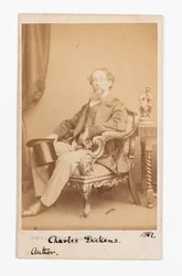 Carte-de-visite av Charles Dickens