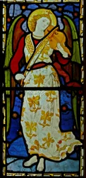 Musikalisk ängel, 1870 (målat glas)