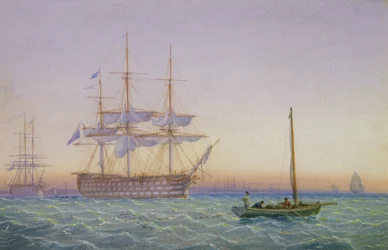 H.M. Fregatter vid Anchor