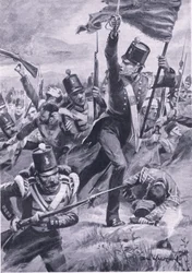 Light Divisions frammarsch vid Alma, 20 september 1854, illustration från 