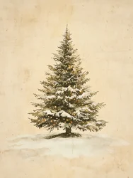 Snöiga julgransljus