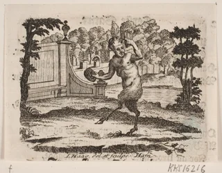 Vinjett med satyr