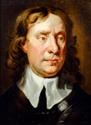 Porträtt av Oliver Cromwell (olja på duk)