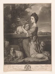 Porträtt av Mary Leslie The Right Honorable Lady Mary Leslie (titel på objekt)