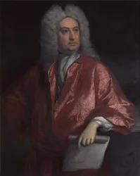 Sir John Vanbrugh (1664-1726), Clarenceux kung av vapen (olja på duk)