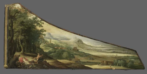 Målning på cembalolock med Bacchus och Cybele, ca 1590 (olja på pannå)