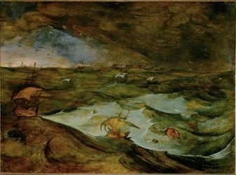 Storm på havet, tidigare tillskriven Pieter Bruegel d.ä. (målning på ek)