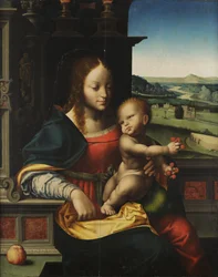 Madonna med barn och frukt