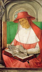 Porträtt av Sankt Hieronymus (347-420) c.1475 (panel)