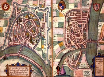 Kartor över Grenoble och Romans-sur-Isere, från 