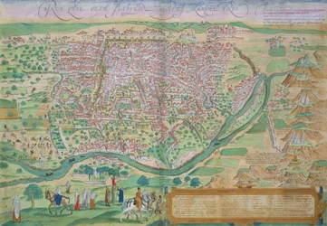 Karta över Kairo, ur Civitates Orbis Terrarum av Georg Braun (1541-1622) och Frans Hogenberg (1535-90), ca 1572