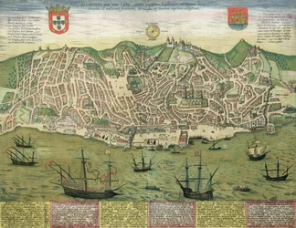 Karta över Lissabon, från 