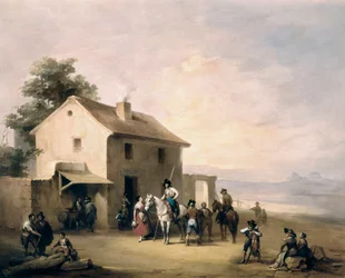 Country Inn. Målning av Jose ELBO (1804-1844)
