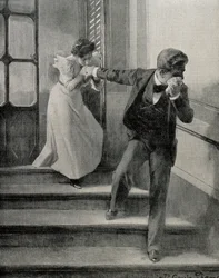 Sorgligt adjö. 1900 (ritning)