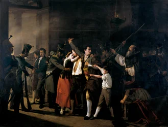 Skjutning av de spanska patrioterna i Buen Suceso (i gryningen den 3 maj 1808)