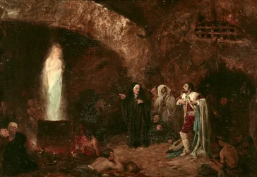 "Häxorna eller Faust" Illustration för verk av Johann Wolfgang von Goethe (1749-1832) (målning)