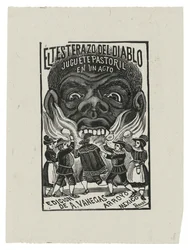 Djävulens huvud, ca 1900, tryckt 1942 (gravyr)