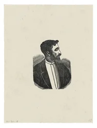 Porträtt, ca 1888-1913, tryckt 1942 (gravyr)