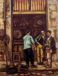Tavernan i Santander (Spanien) 1944-1945 (olja på duk)