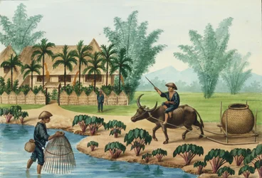 Manila och dess omgivningar: A Scene on the Pasig River